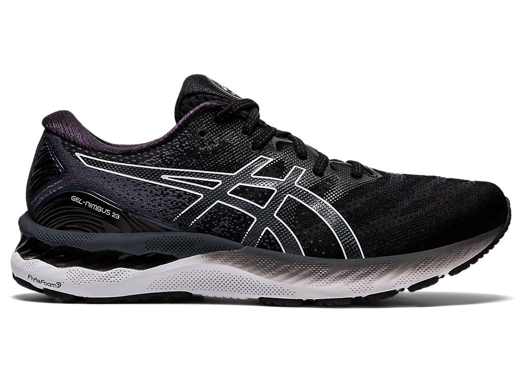 Men's Asics Gel-Nimbus 23, Black/White, 10 D Medium