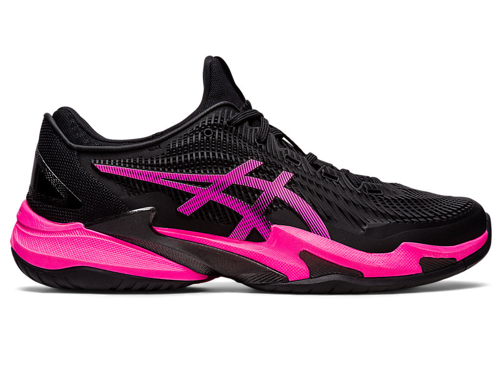 Men's Asics Court FlyteFoam 3, Black/Hot Pink, 11.5 D Medium