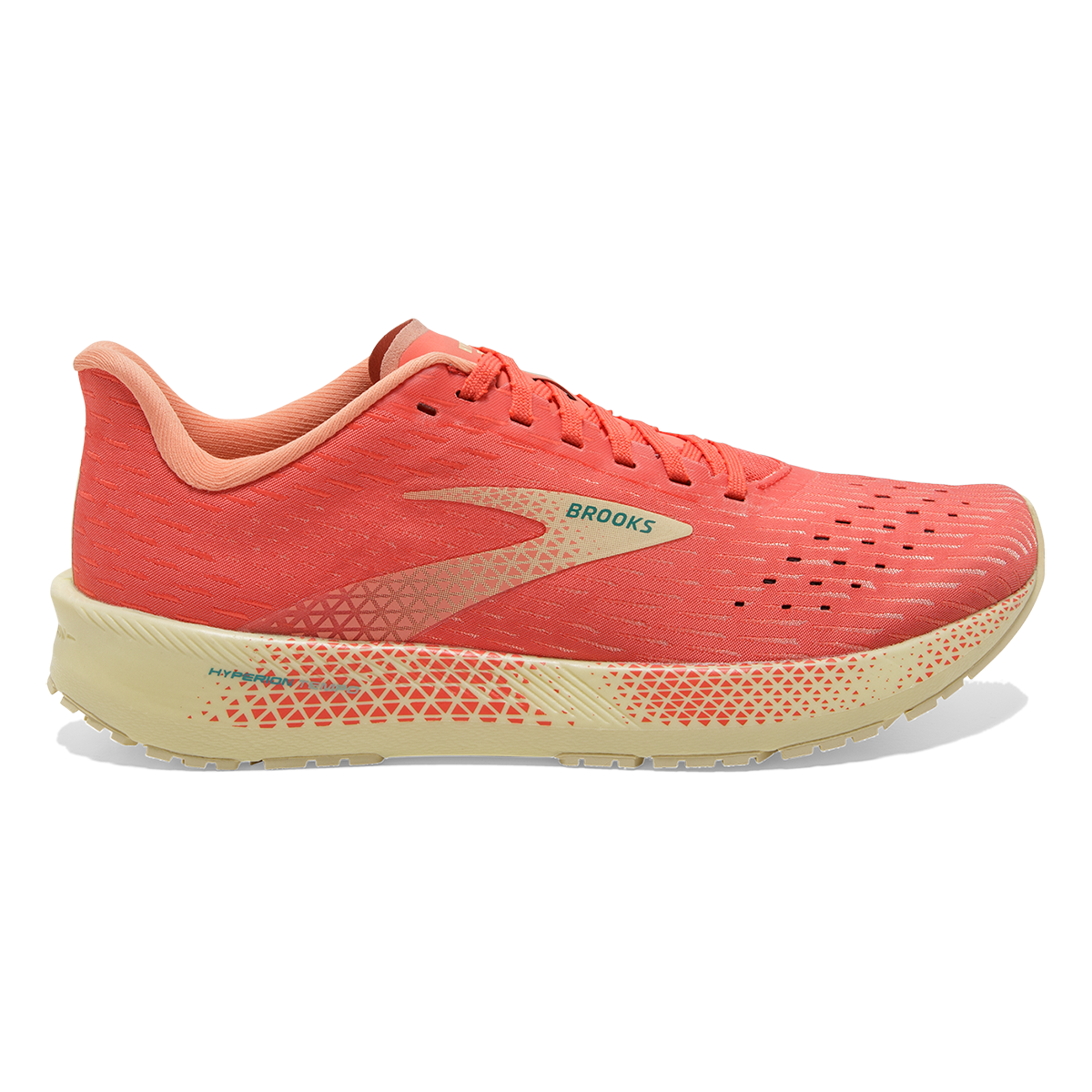 Women's Brooks Hyperion Tempo, Hot Coral/Flan/Fusion Coral, 10.5 B Medium