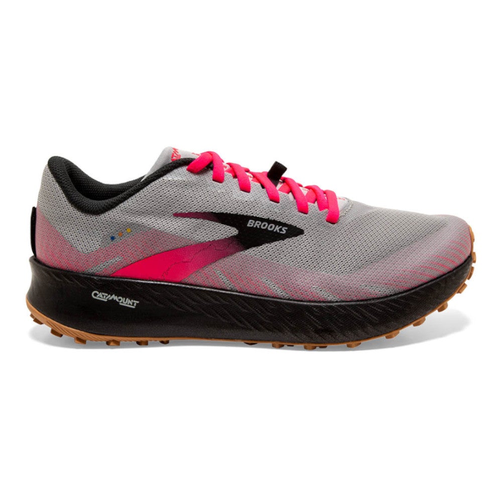 Women's Brooks Catamount, Alloy/Pink/Black, 7.5 B Medium