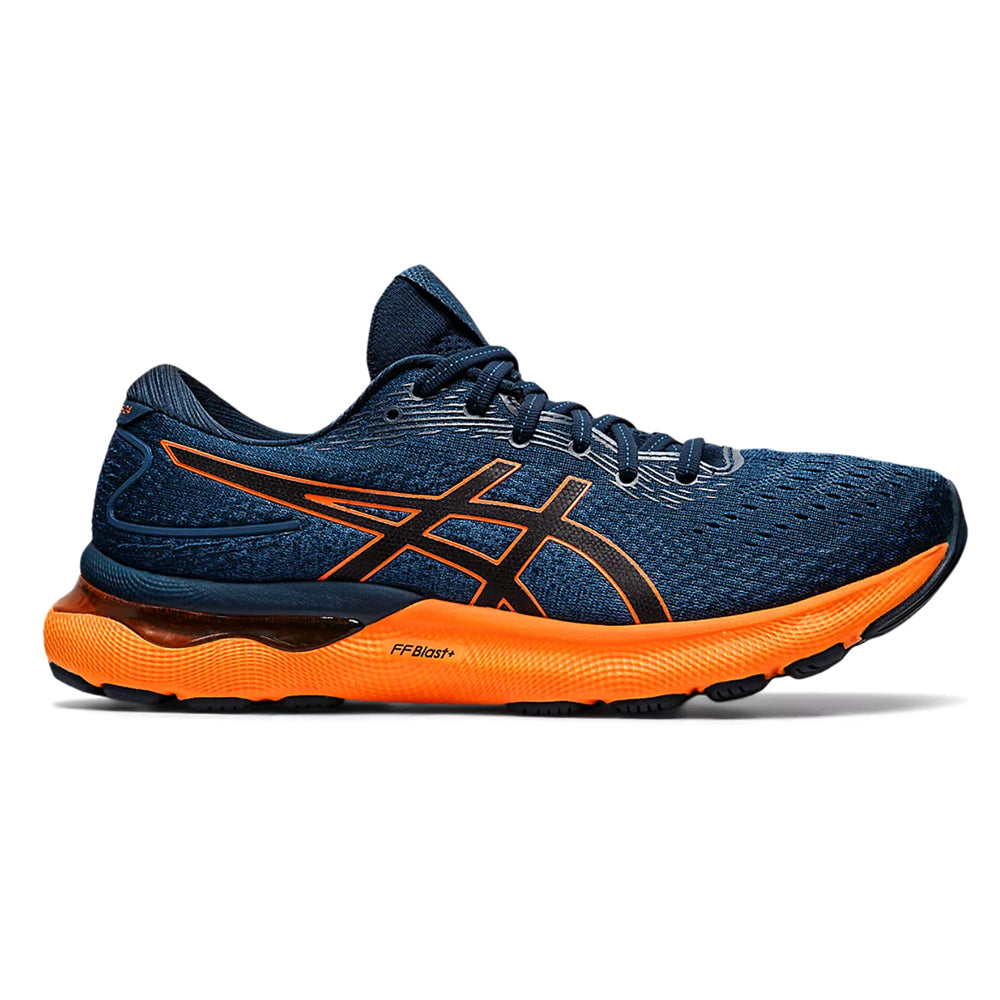 Men's Asics GEL-Nimbus 24, French Blue/Shocking Orange, 13 D Medium