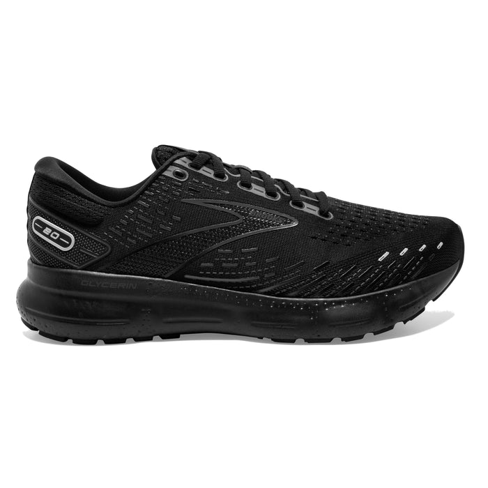 Women's Brooks Glycerin 20, Black/Black/Ebony, 9 B Medium