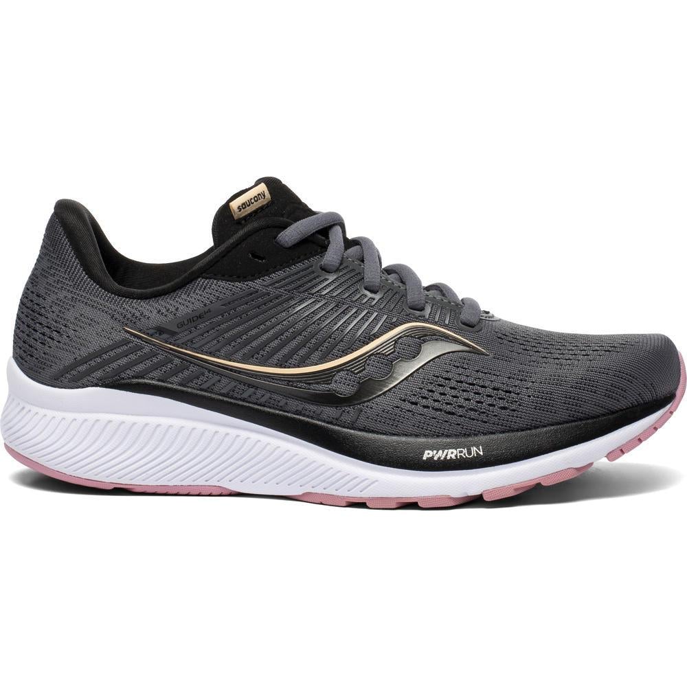 Women's Saucony Guide 14, Charcoal/Rose, 6 B Medium