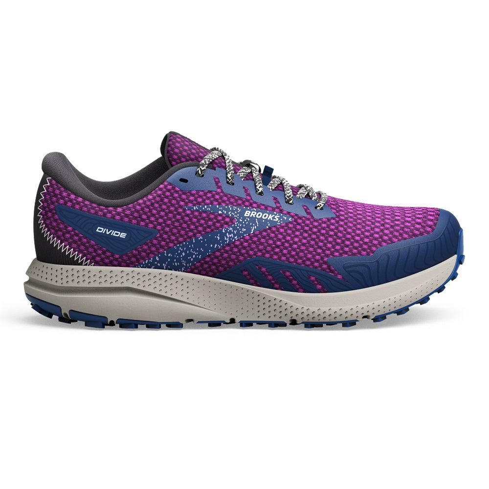 Women's Brooks Divide 4, Purple/Navy/Oyster, 7 B Medium