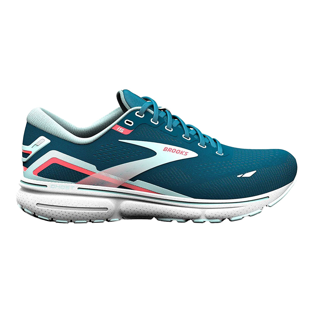 Women's Brooks Ghost 15, Legion Blue/Blue/Bittersweet, 8 B Medium