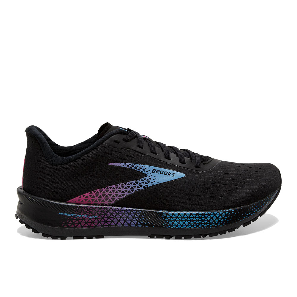 Women's Brooks Hyperion Tempo, Black/Blissful Blue/Fuchsia, 9.5 B Medium