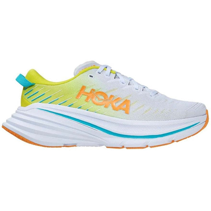 Women's Hoka One One Bondi X, White/Evening Primrose, 6 B Medium