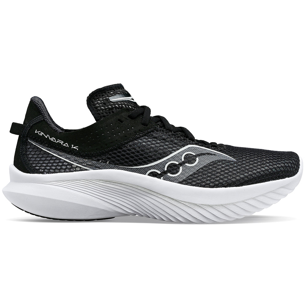 Women's Saucony Kinvara 14, Black/White, 8 B Medium