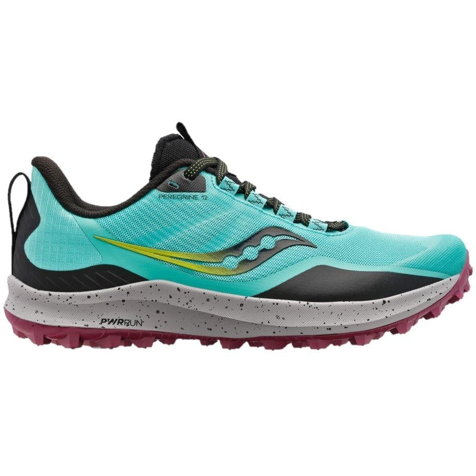 Women's Saucony Peregrine 12, Cool Mint/Acid, 7 B Medium