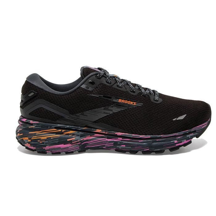Women's Brooks Ghost 15, Black/Phlox/Oriole, 9.5 B Medium