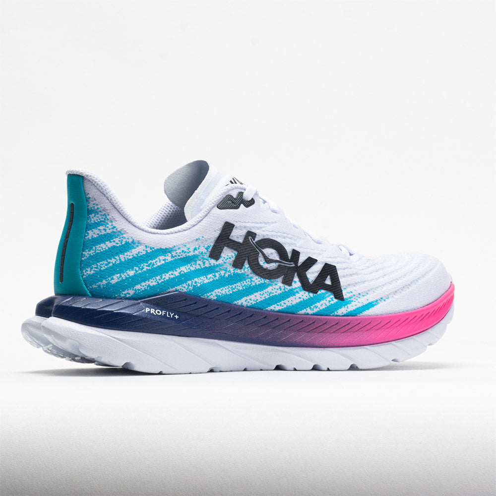 HOKA Mach 5 Men's White/Scuba Blue
