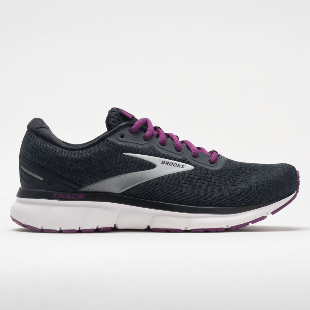 Women's Brooks Trace, Ebony/Black/Wood Violet, 10 B Medium