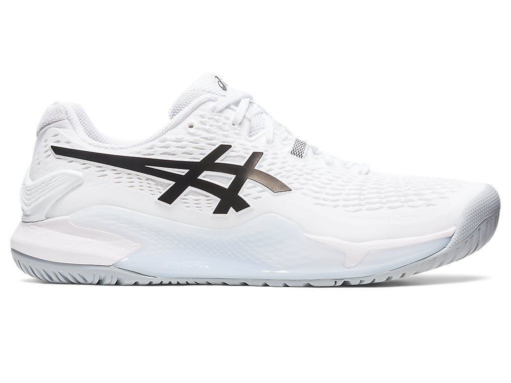 Men's Asics Gel-Resolution 9, White/Black, 7.5 D Medium