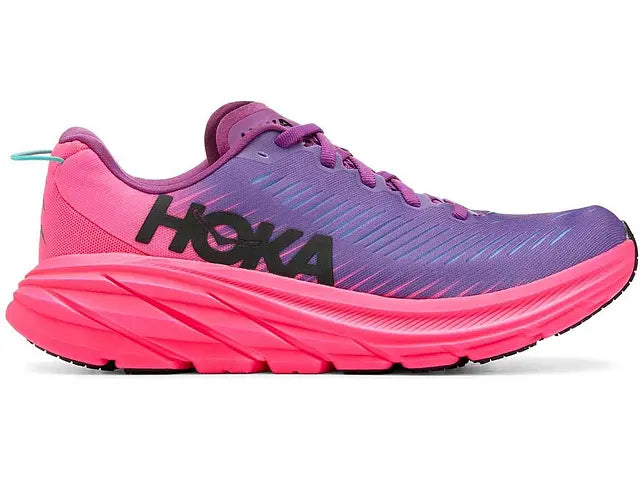 Women's Hoka One One Rincon 3, Beautyberry/Knockout Pink, 9 B Medium