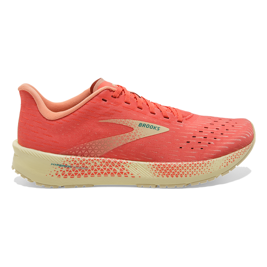 Women's Brooks Hyperion Tempo, Hot Coral/Flan/Fusion Coral, 10.5 B Medium