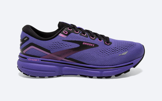 Women's Brooks Ghost 15, Purple/Pink/Black, 9 B Medium