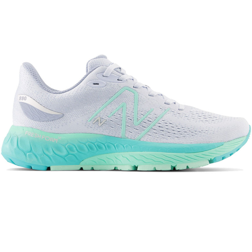 Women's New Balance Fresh Foam X 880v12, Starlight/Bright Mint/Cyber Jade, 11 B Medium