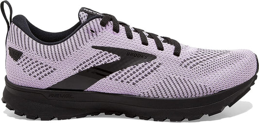 Women's Brooks Revel 5, Lilac/Ebony/Black, 8.5 B Medium