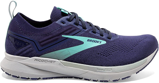 Women's Brooks Ricochet 3, Peacoat/Ribbon/Blue Tint, 6 B Medium