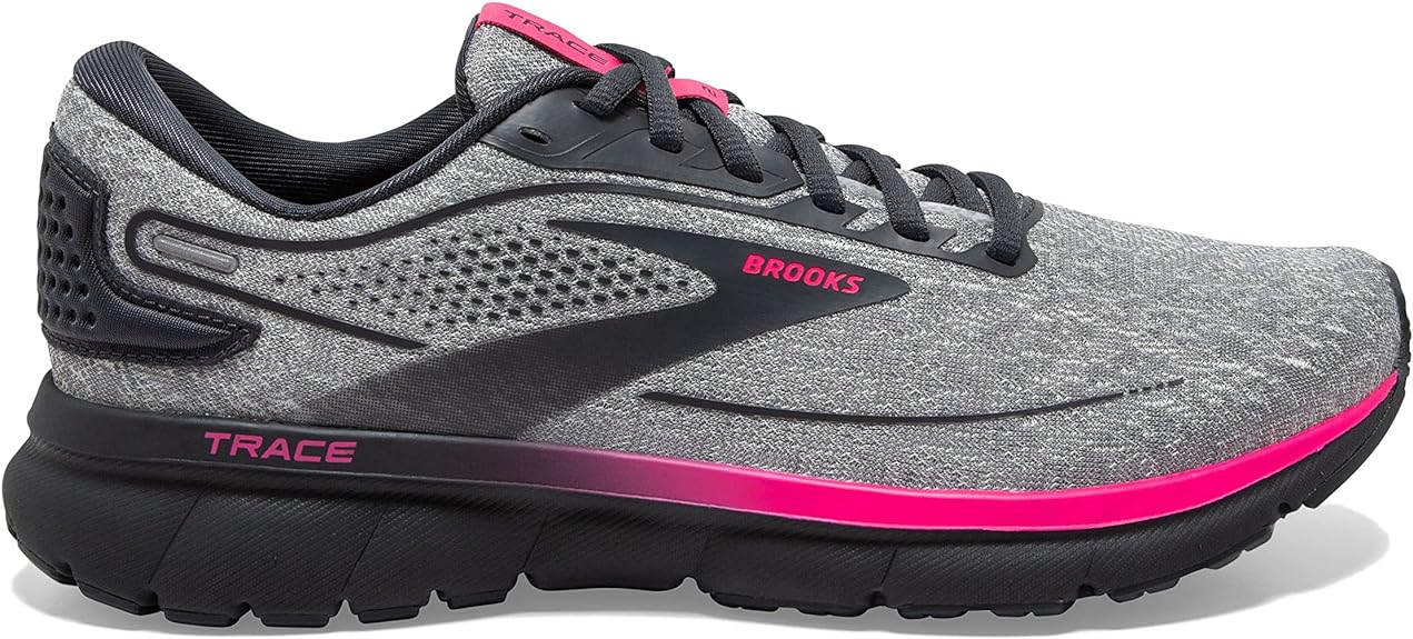 Women's Brooks Trace 2, Oyster/Ebony/Pink, 9 B Medium
