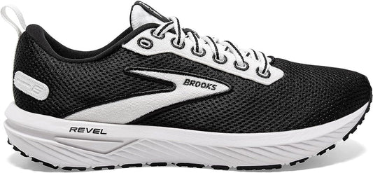 Women's Brooks Revel 6, Black/White, 9.5 B Medium