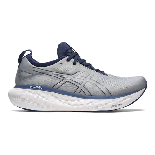 Men's Asics Gel-Nimbus 25, Sheet Rock/Indigo Blue, 12 4E Extra Wide