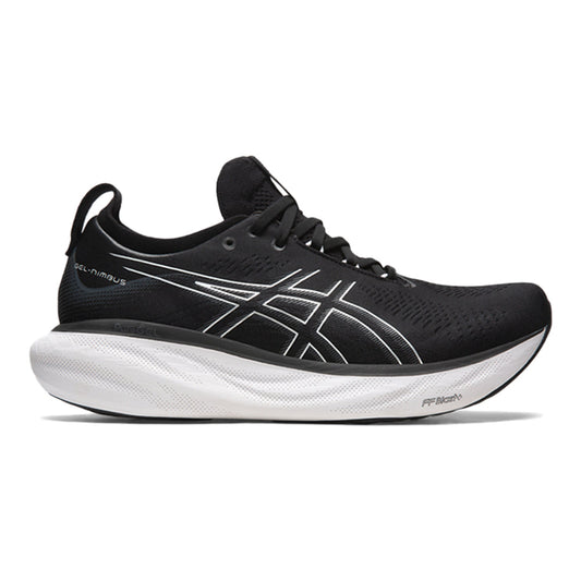 Men's Asics Gel-Nimbus 25, Black/Pure Silver, 11.5 4E Extra Wide