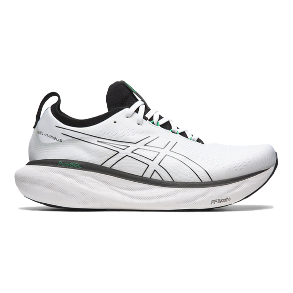 Men's Asics Gel-Nimbus 25, White/Black, 10 D Medium