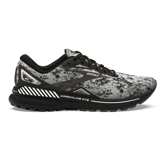Women's Brooks Adrenaline GTS 23, White/Grey/Black, 9.5 D Wide