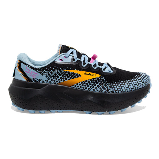 Women's Brooks Caldera 6, Black/Blue/Yellow, 10 B Medium