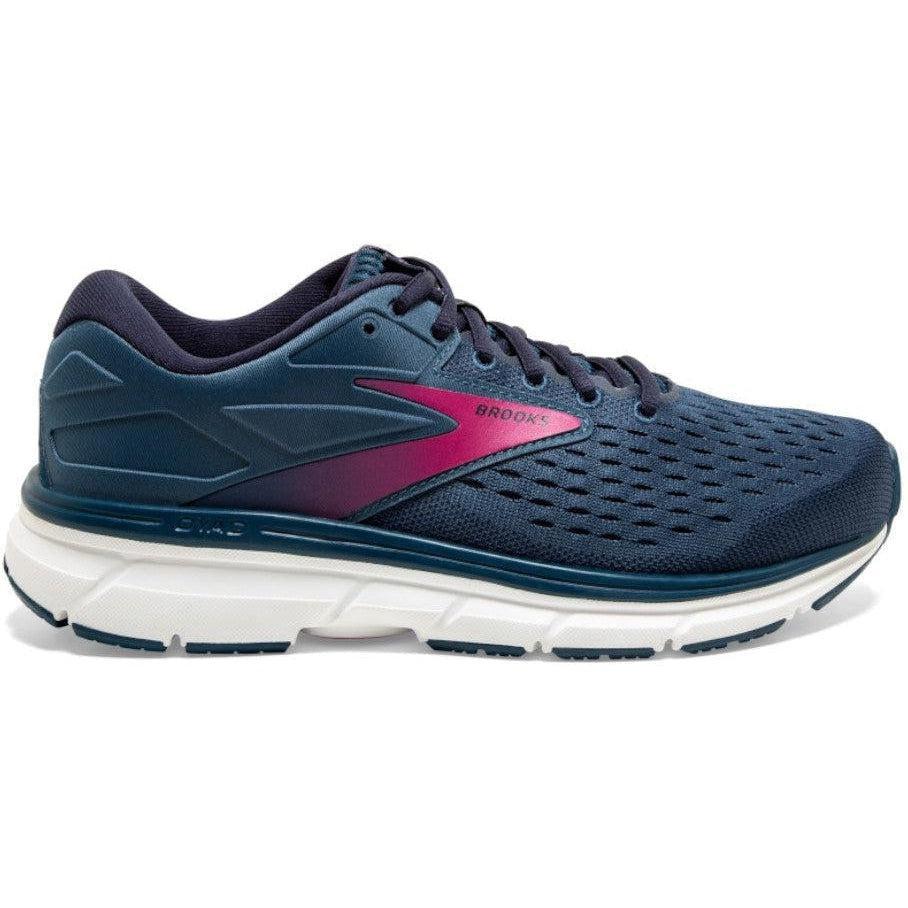Women's Brooks Dyad 11, Blue/Navy/Beetroot, 10 2E Extra Wide