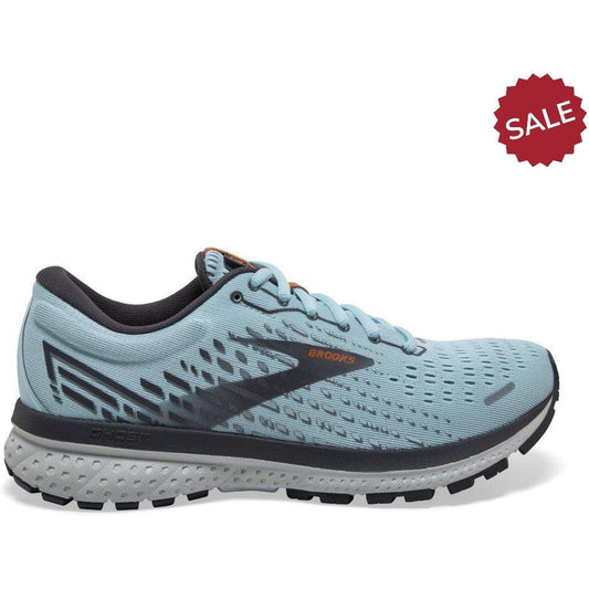 Women's Brooks Ghost 13, Light Blue/Blackened Pearl/White, 8 B Medium