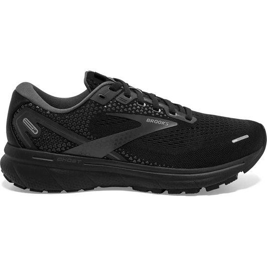 Women's Brooks Ghost 14, Black/Black/Ebony, 9.5 D Wide