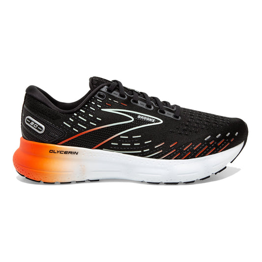 Women's Brooks Glycerin 20, Black/Red/Opal, 8 B Medium