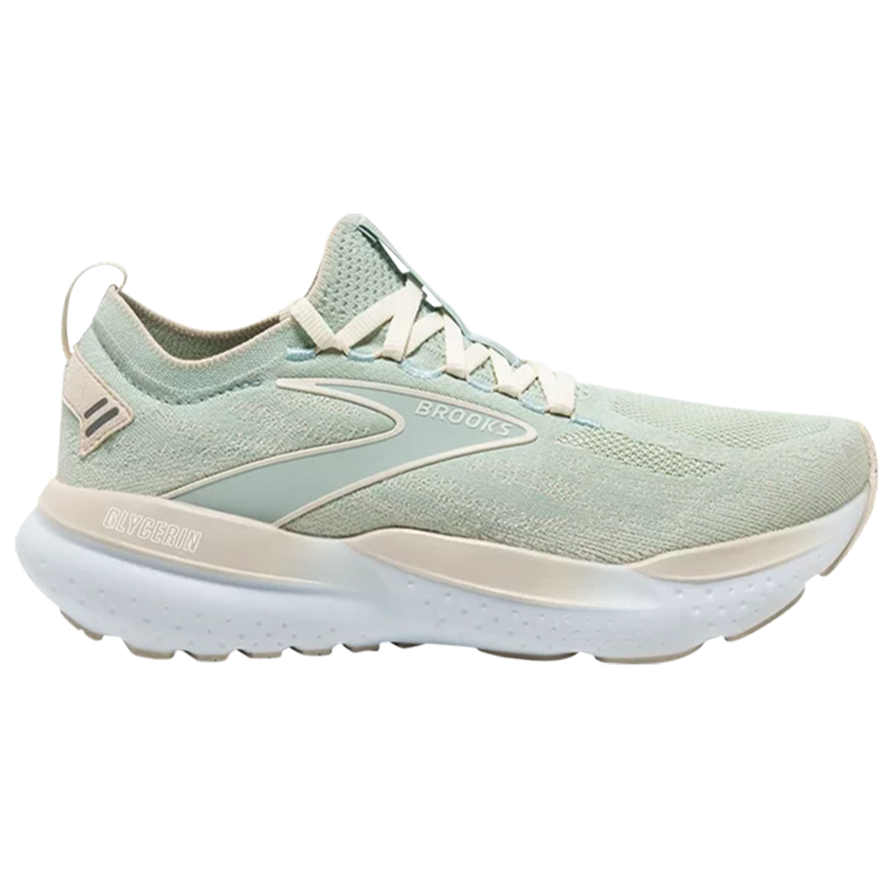 Women's Brooks Glycerin StealthFit 21, Surf/Marshmallow/Cream, 9 B Medium
