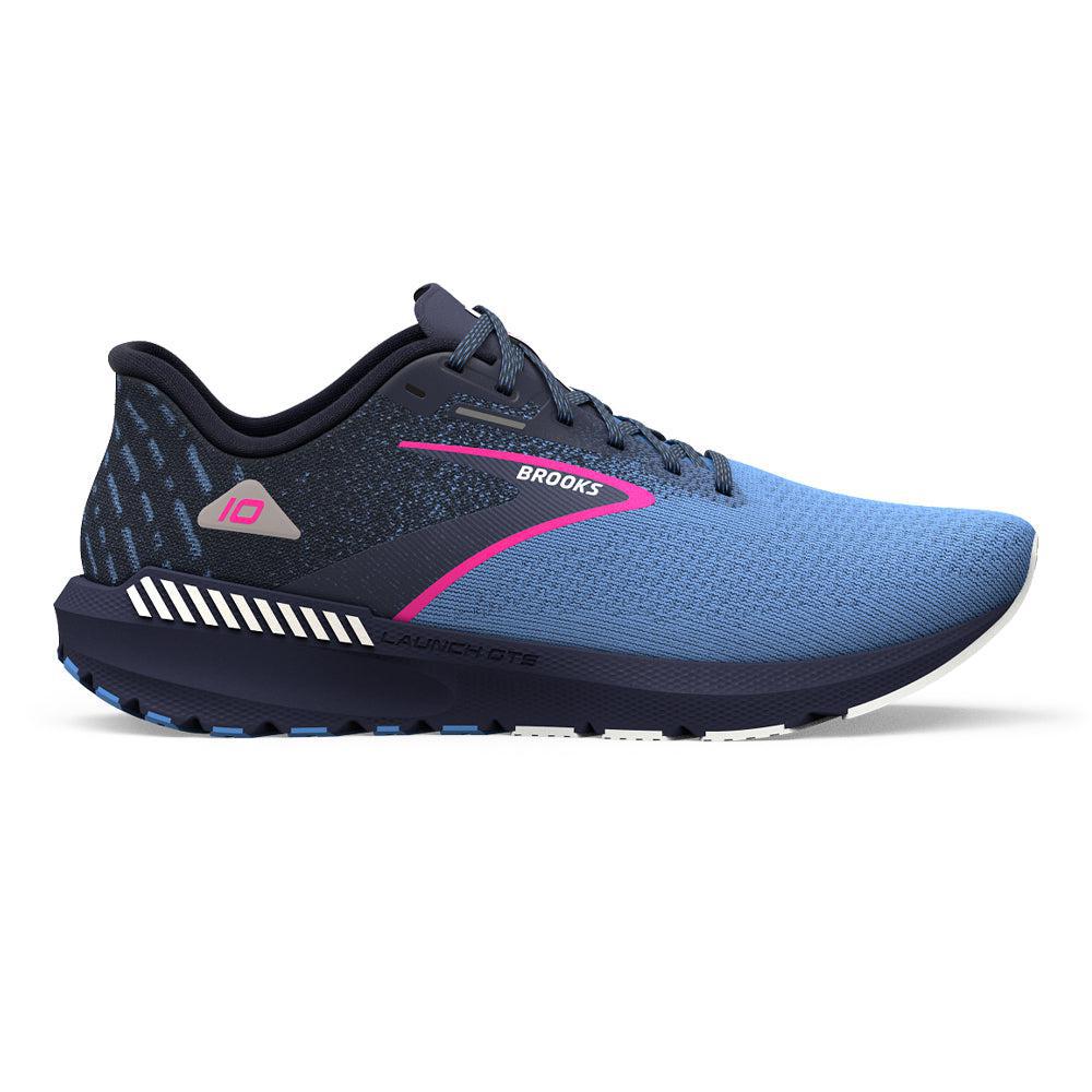Women's Brooks Launch GTS 10, Peacoat/Marina Blue/Pink Glo, 7.5 B Medium