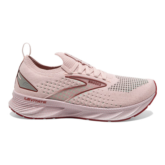 Women's Brooks Levitate StealthFit 6, Peach Whip/Pink, 9.5 B Medium