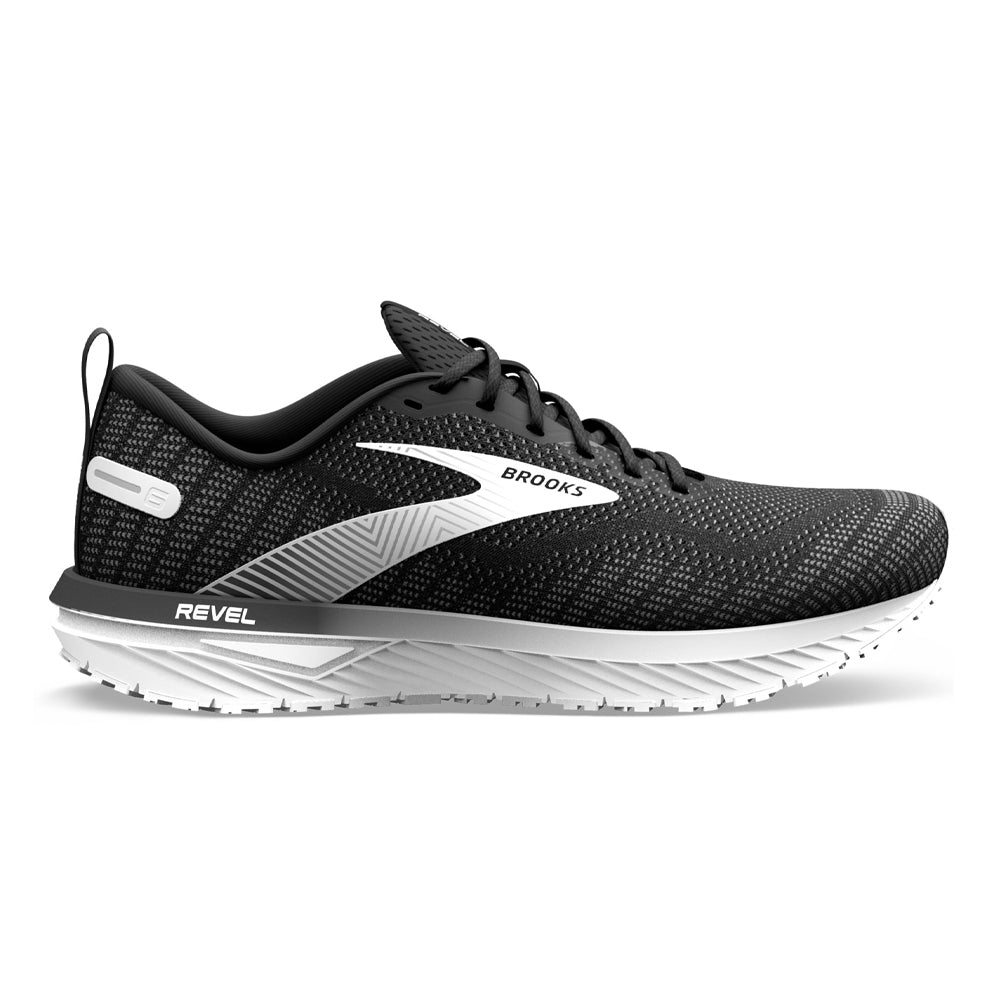 Women's Brooks Revel 6, Black/Blackened Pearl/White, 9 B Medium
