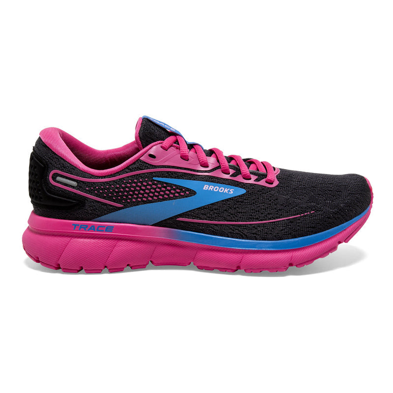Women's Brooks Trace 2, Black/Marina/Lilac Rose, 10.5 B Medium