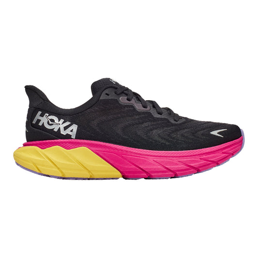 Women's Hoka One One Arahi 6, Black/Pink Yarrow, 7.5 B Medium
