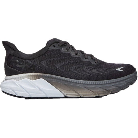 Women's Hoka One One Arahi 6, Black/White, 7.5 D Wide