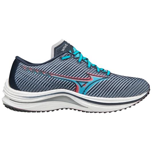 Women's Mizuno Wave Rebellion, India Ink/Scuba Blue, 10 B Medium