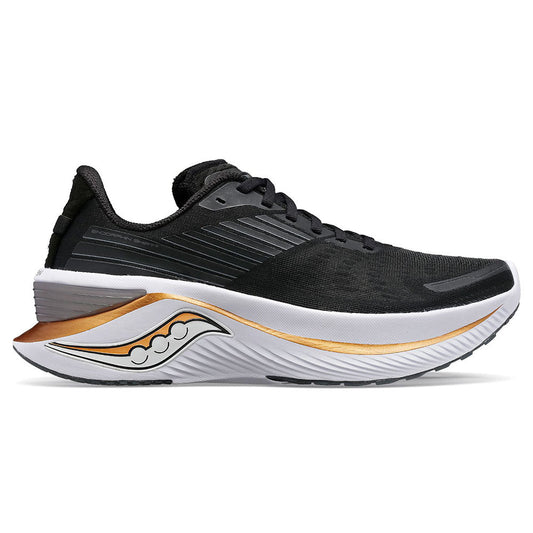 Women's Saucony Endorphin Shift 3, Black/Goldstrck, 7 B Medium