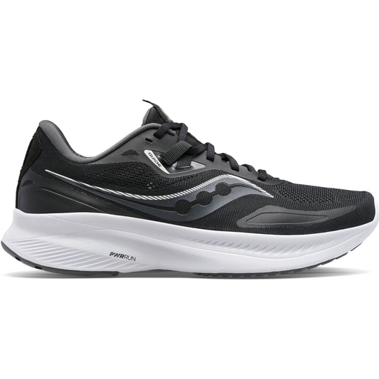 Women's Saucony Guide 15, Black/White, 8 D Wide