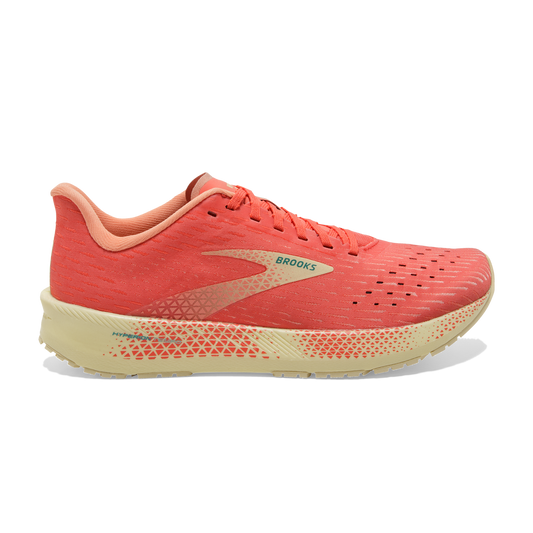 Women's Brooks Hyperion Tempo, Hot Coral/Flan/Fusion Coral, 7.5 B Medium