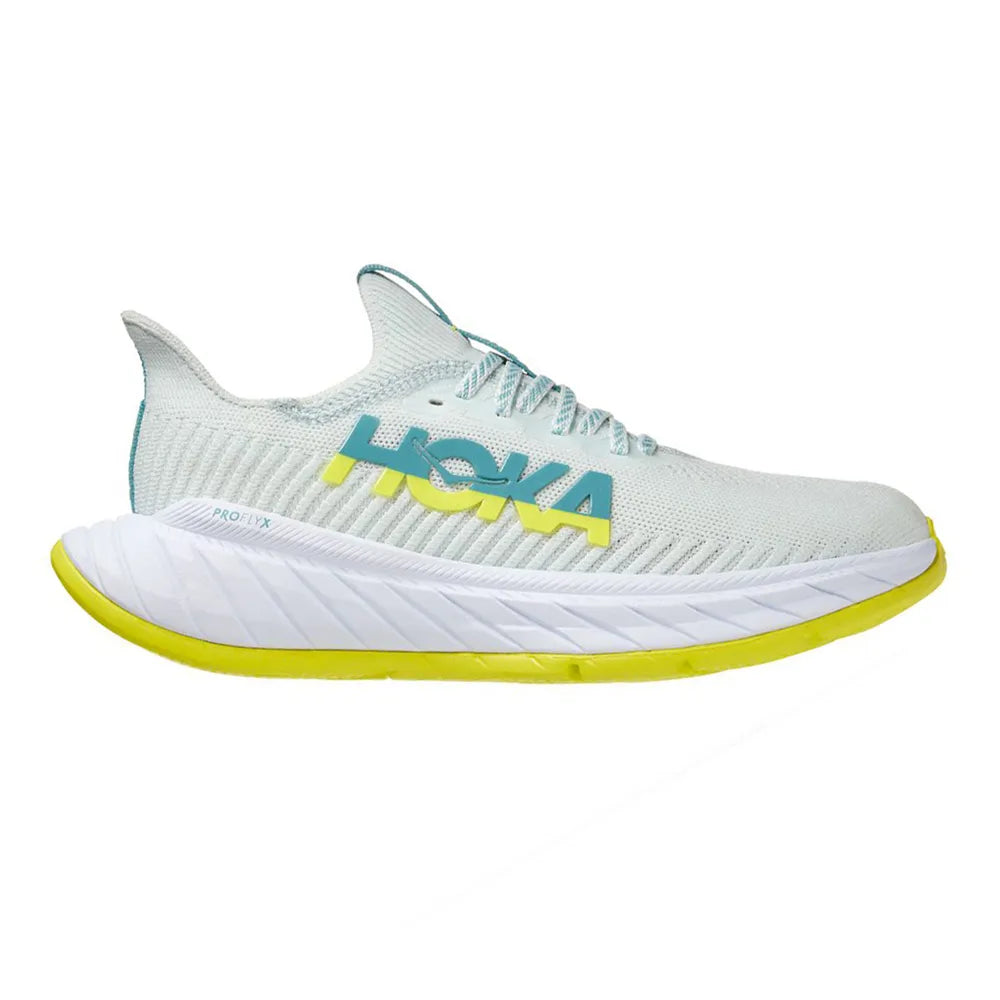 Women's Hoka One One Carbon X 3, Billowing Sail/Evening Primrose, 7.5 B Medium