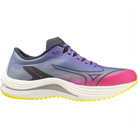 Women's Mizuno Wave Rebellion Flash, High Vis Pink/Ombre Blue, 8.5 B Medium