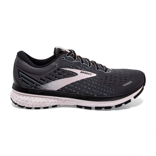Women's Brooks Ghost 13, Black/Pearl/Hushed Violet, 10 2A Narrow